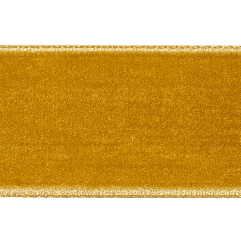 Schumacher Velvet Tape Wide trim in Gold (80966)