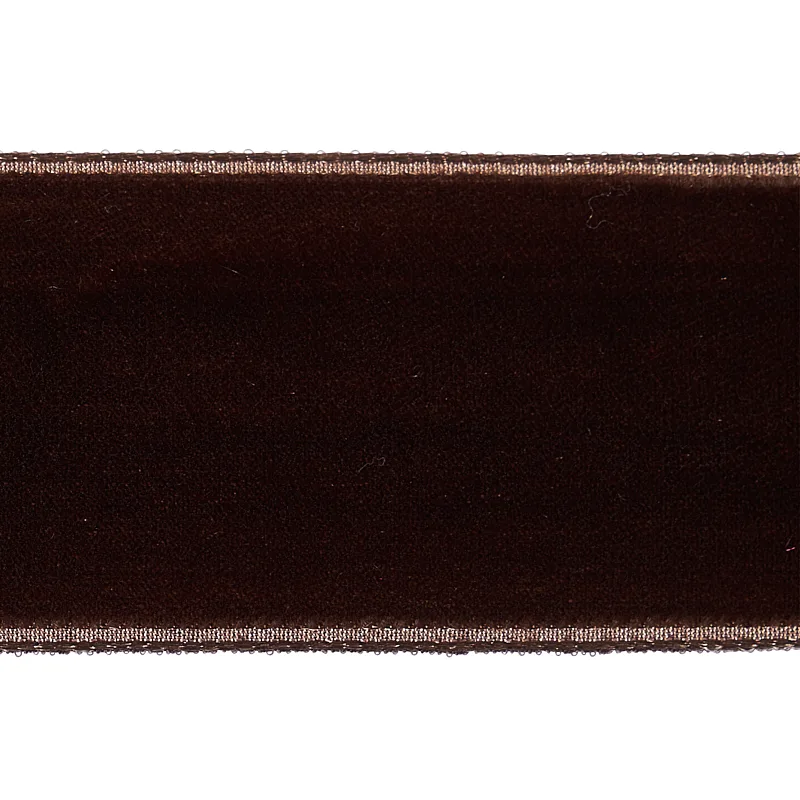 Schumacher Velvet Tape Wide trim in Truffle (80969)