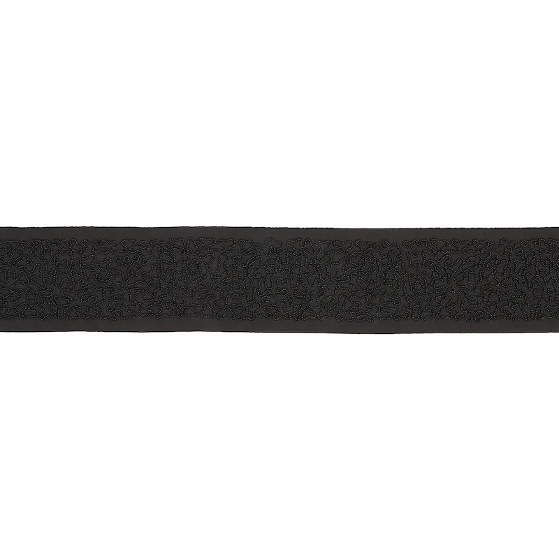 Schumacher Vermicelli Beaded Tape trim in Black (77482)