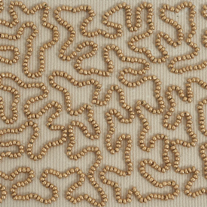 Schumacher Vermicelli Beaded Tape trim in Gold (77481)