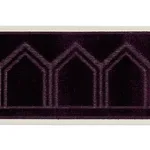 75736 | Vizier Velvet Tape - Aubergine Schumacher Vizier Velvet Tape trim in Aubergine (75736)