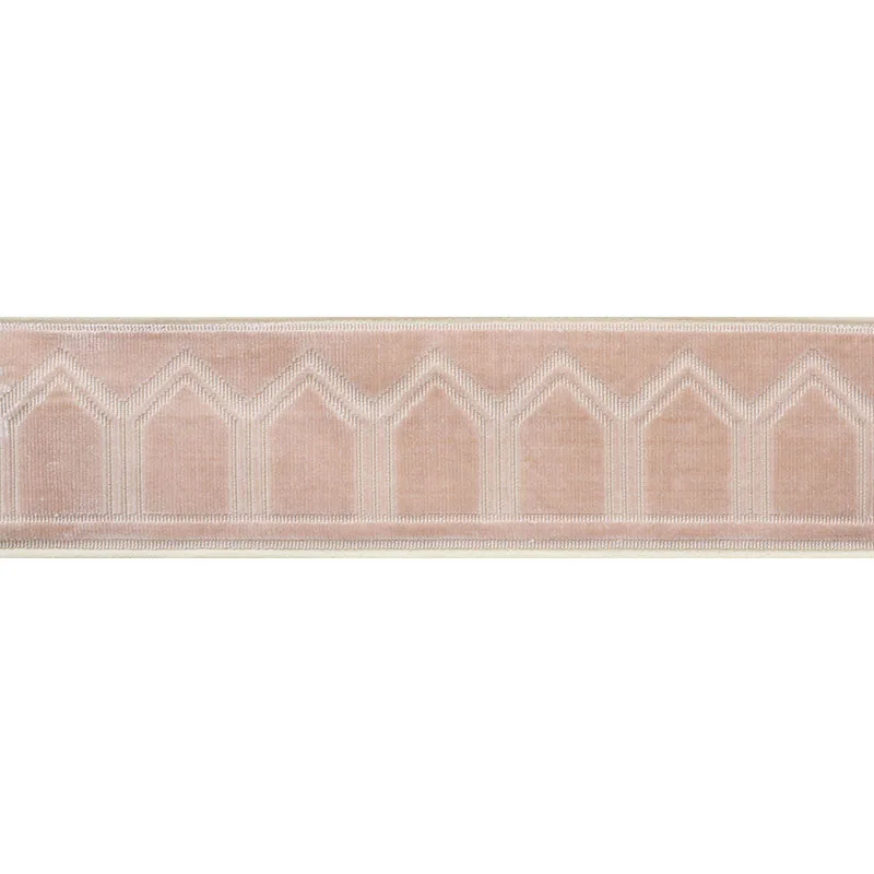 Schumacher Vizier Velvet Tape trim in Blush (75733)