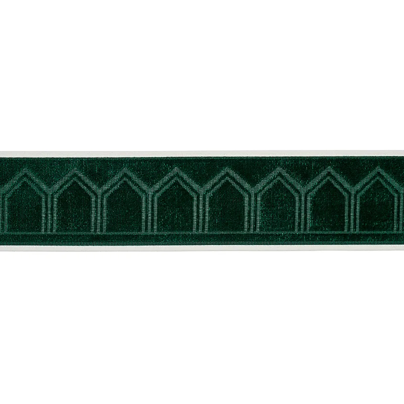 Schumacher Vizier Velvet Tape trim in Emerald (75737)