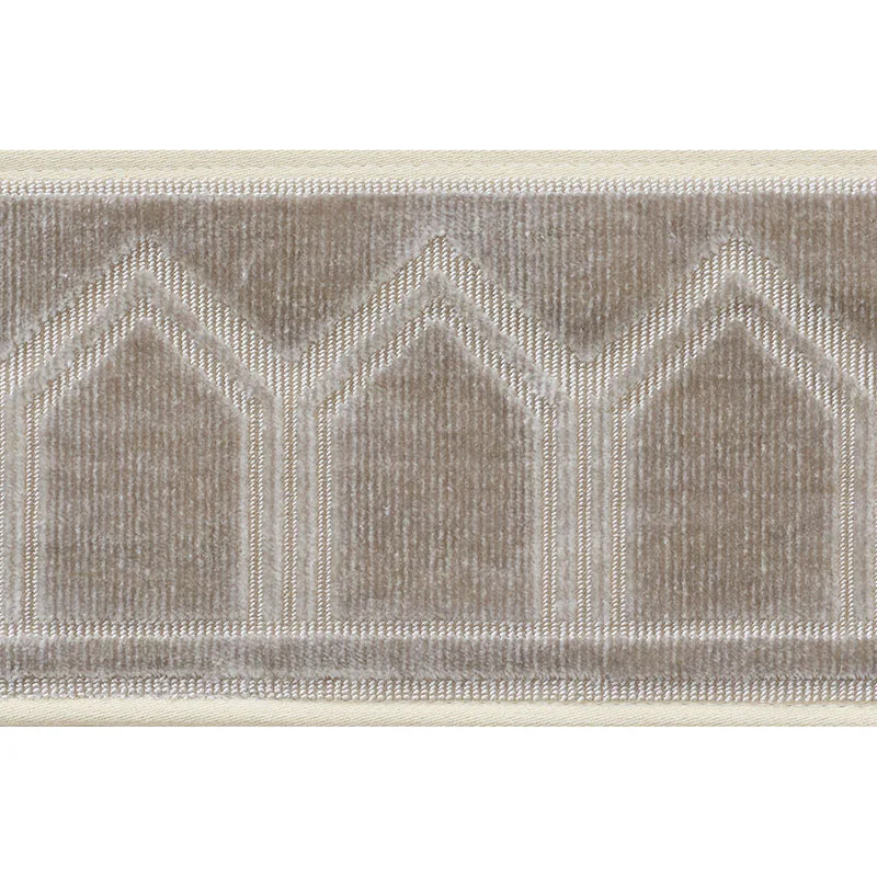Schumacher Vizier Velvet Tape trim in Moonstone (75732)