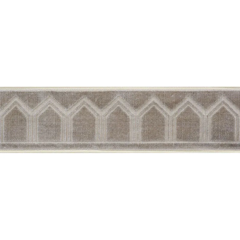 Schumacher Vizier Velvet Tape trim in Moonstone (75732)