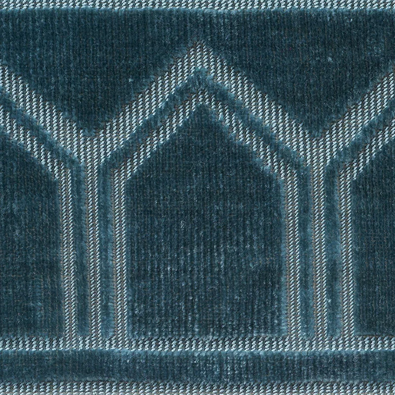 75731 | Vizier Velvet Tape - Patina Schumacher Vizier Velvet Tape trim in Patina (75731)