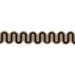86360 | Winding River Tape - Black & Camel Schumacher Winding River Tape trim in Black & Camel (86360)