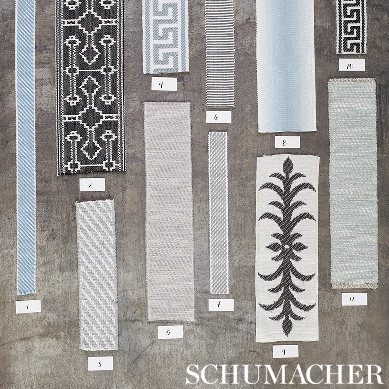 Schumacher Winston Cotton Braid Narrow trim in Sky (74842)