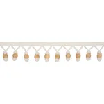 84700 | Wooden Ball Fringe - Ivory Schumacher Wooden Ball Fringe trim in Ivory (84700)