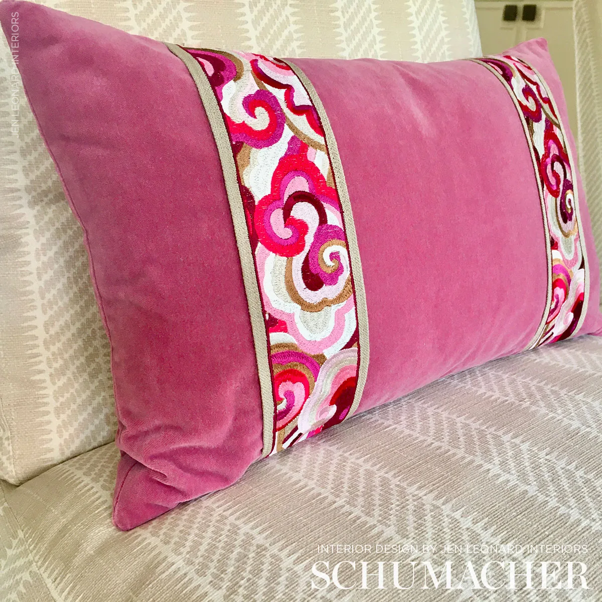 76220 | Woodstock Tape - Garnet Schumacher Woodstock Tape trim in Garnet (76220)
