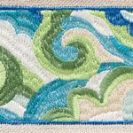 76221 | Woodstock Tape - Peacock Schumacher Woodstock Tape trim in Peacock (76221)