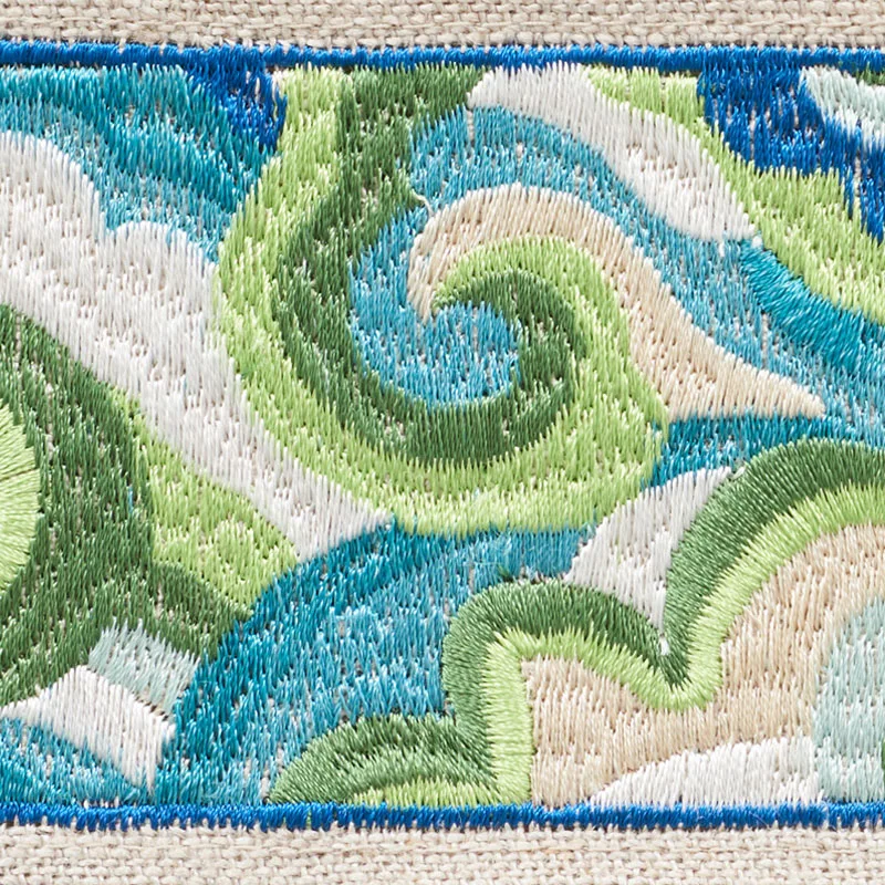 76221 | Woodstock Tape - Peacock Schumacher Woodstock Tape trim in Peacock (76221)