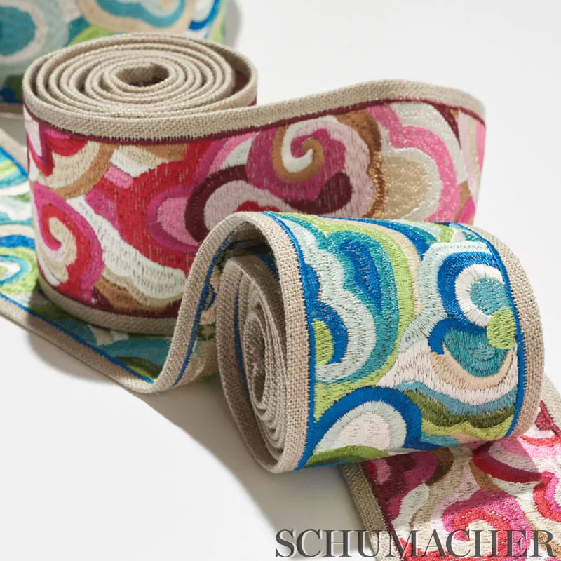 76221 | Woodstock Tape - Peacock Schumacher Woodstock Tape trim in Peacock (76221)