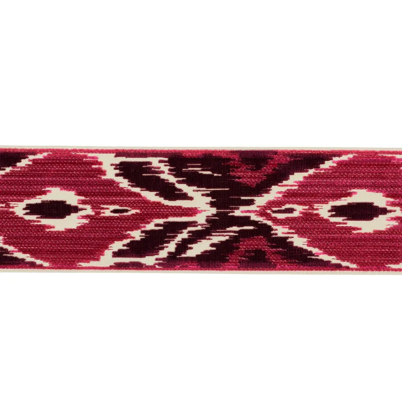 Schumacher Xenia Velvet Tape trim in Magenta (77631)