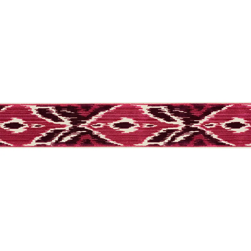 Schumacher Xenia Velvet Tape trim in Magenta (77631)