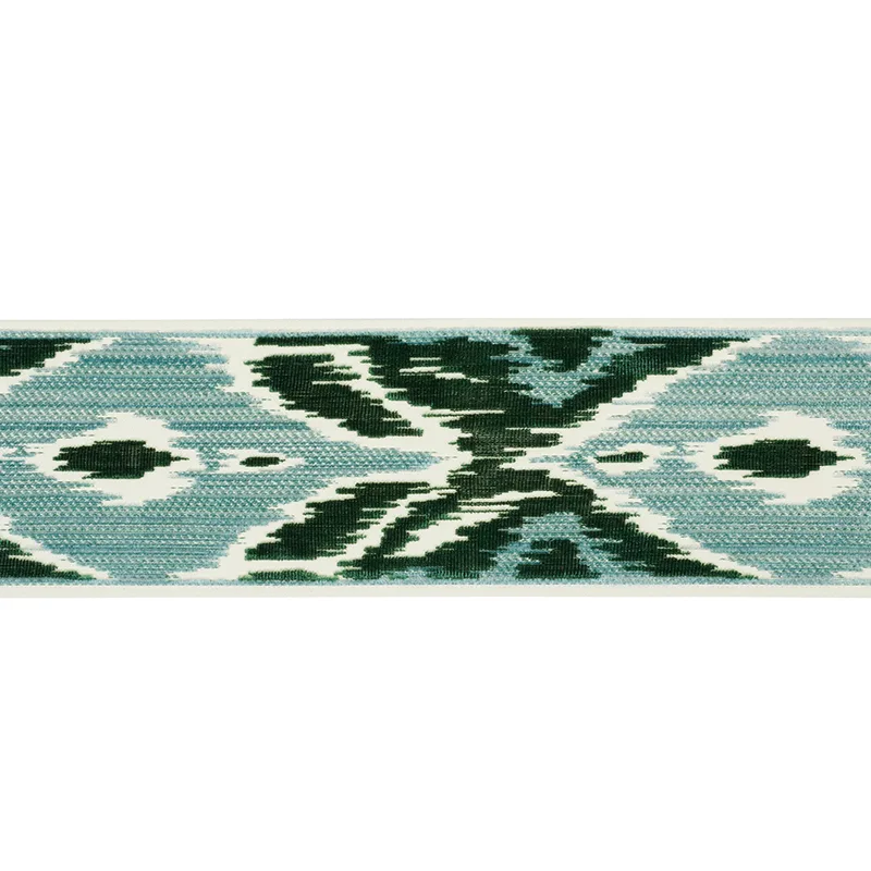 Schumacher Xenia Velvet Tape trim in Peacock (77630)