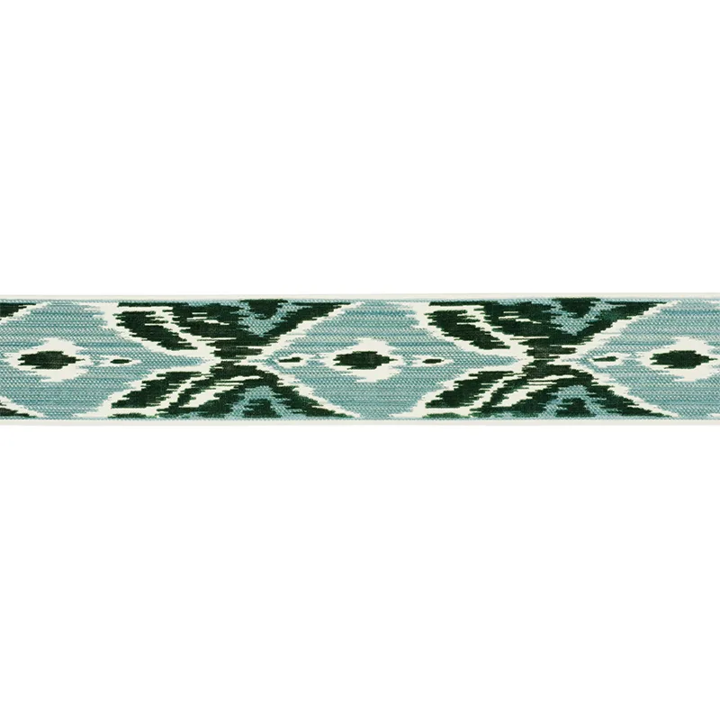 Schumacher Xenia Velvet Tape trim in Peacock (77630)