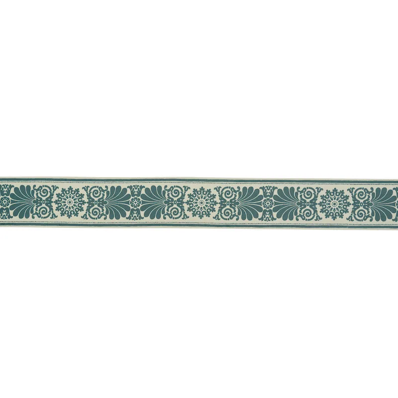 Schumacher Yvonne Tape trim in Peacock (79141)