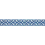 81280 | Zanzibar Trellis Tape - Blue Schumacher Zanzibar Trellis Tape trim in Blue (81280)