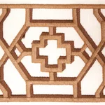 81282 | Zanzibar Trellis Tape - Camel Schumacher Zanzibar Trellis Tape trim in Camel (81282)