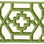 81281 | Zanzibar Trellis Tape - Jade Schumacher Zanzibar Trellis Tape trim in Jade (81281)
