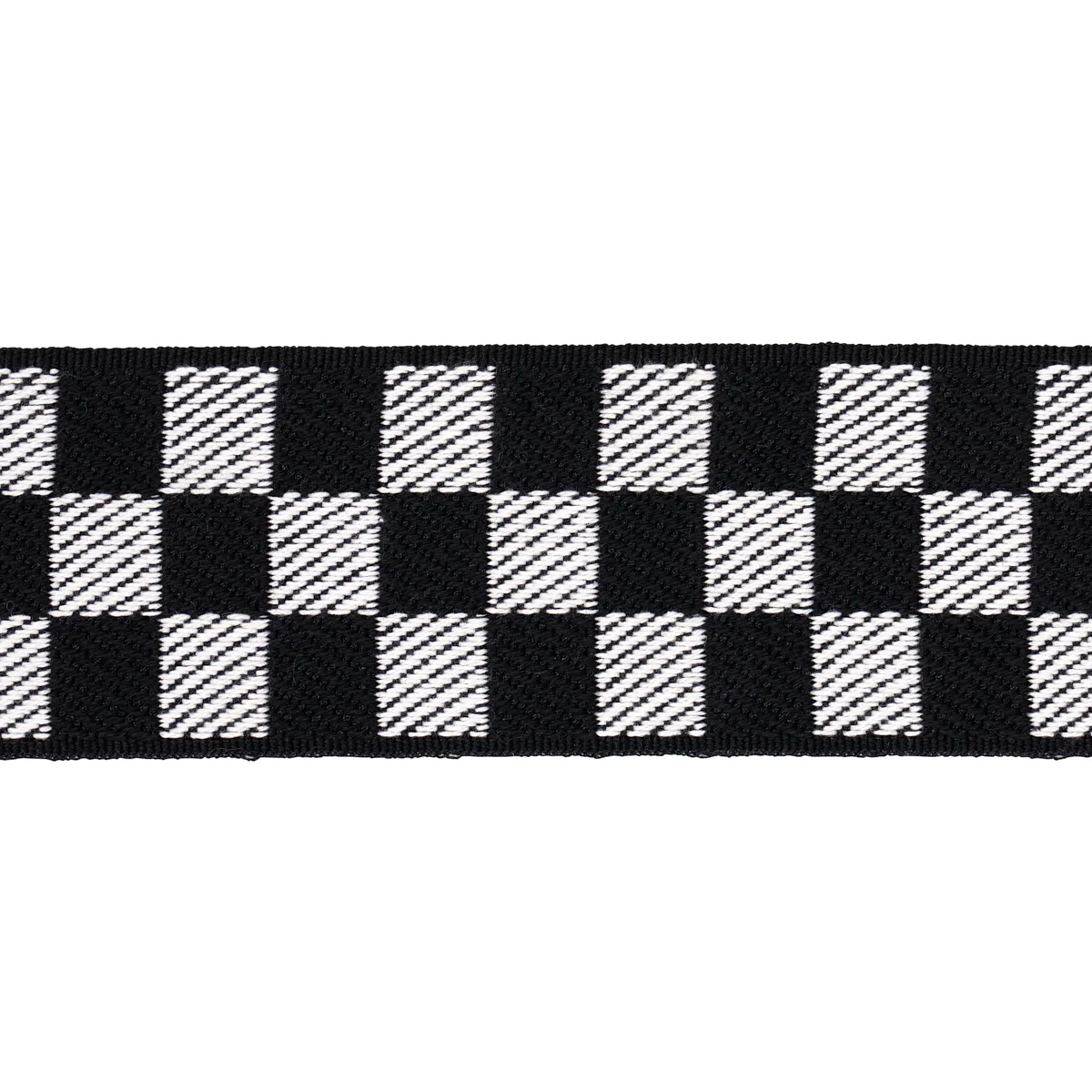 Schumacher Zee Tape trim in Black & Ivory (82480)