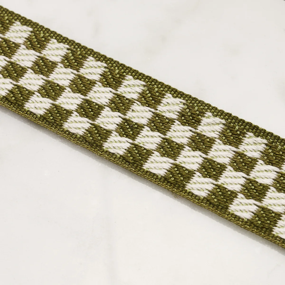 82491 | Zee Tape Narrow - Olive Schumacher Zee Tape Narrow trim in Olive (82491)