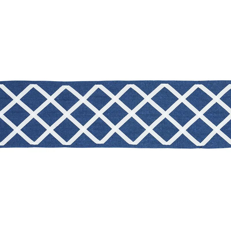 Schumacher Zella Appliquéd Tape trim in Blue (79441)