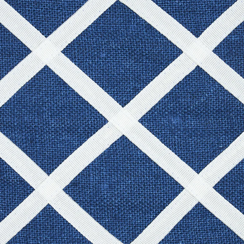 79441 | Zella Appliquéd Tape - Blue Schumacher Zella Appliquéd Tape trim in Blue (79441)