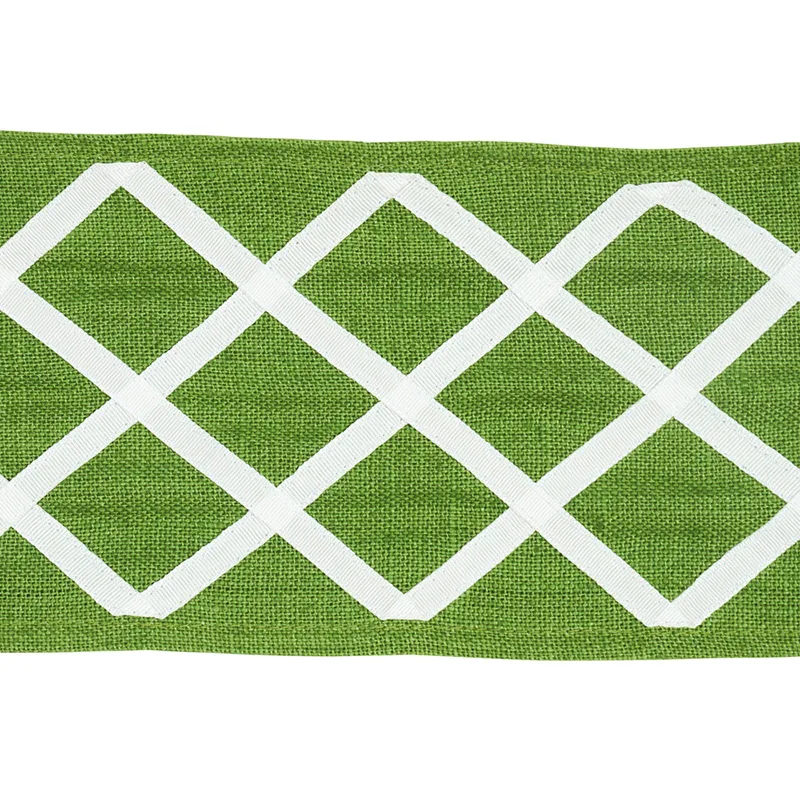 Schumacher Zella Appliquéd Tape trim in Green (79440)