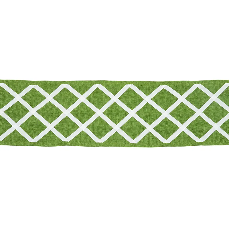 Schumacher Zella Appliquéd Tape trim in Green (79440)