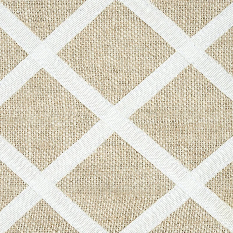 79442 | Zella Appliquéd Tape - Natural Schumacher Zella Appliquéd Tape trim in Natural (79442)