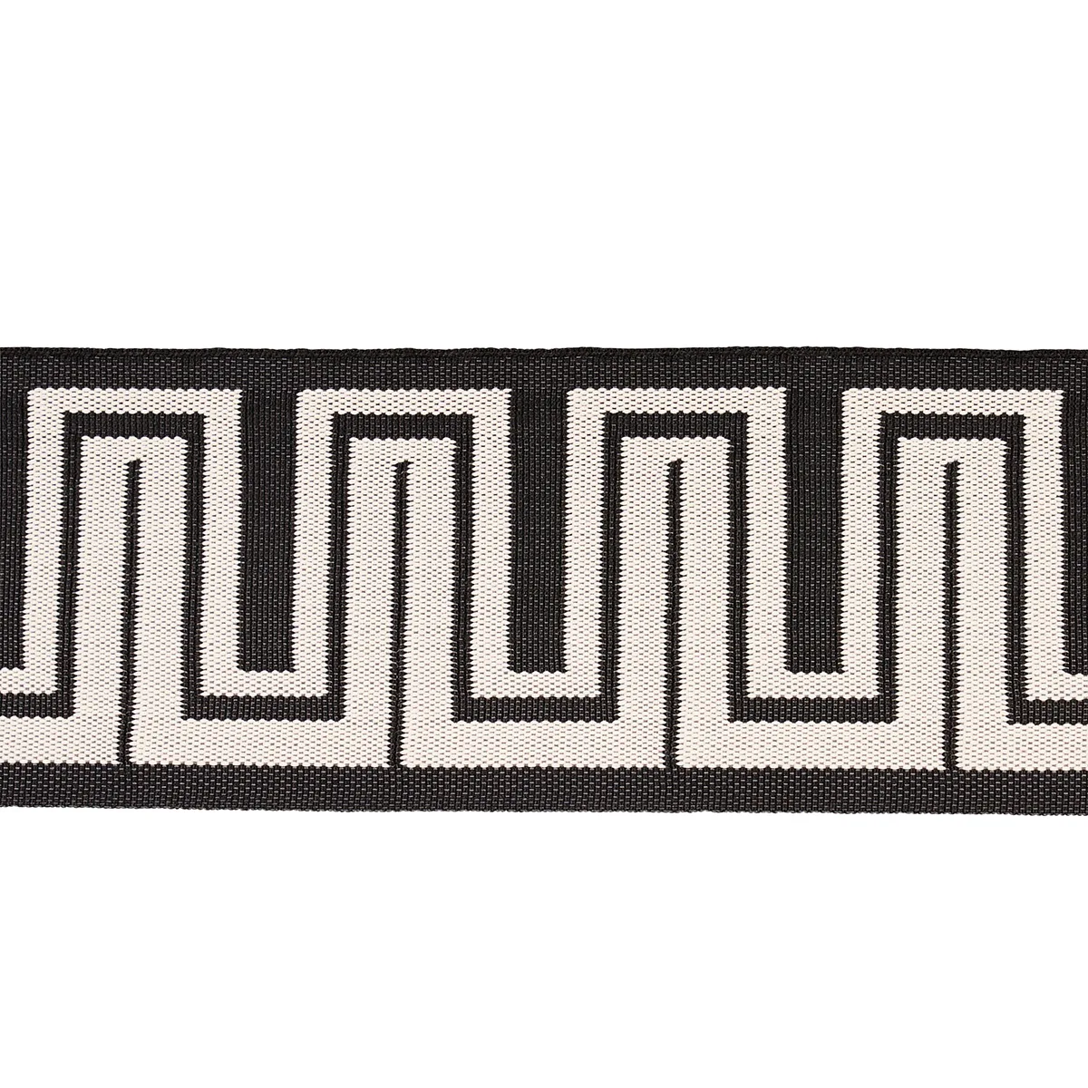 Schumacher Zeus Indoor/Outdoor Tape trim in Black (82442)