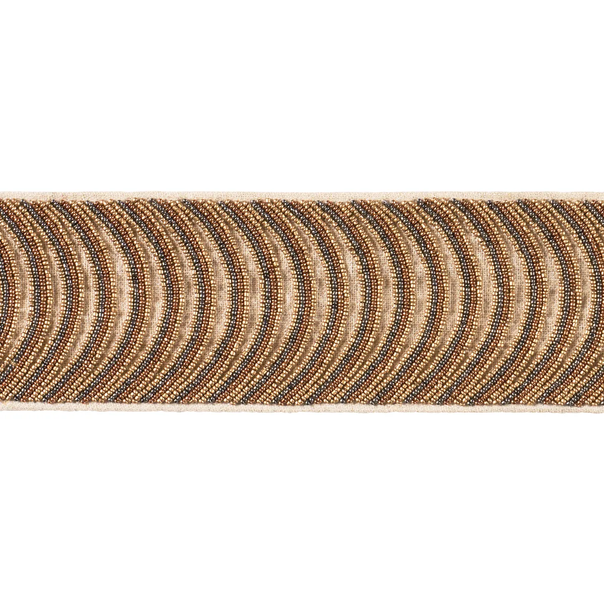 Schumacher Ziegfeld Hand Beaded Tape trim in Gilt (85571)