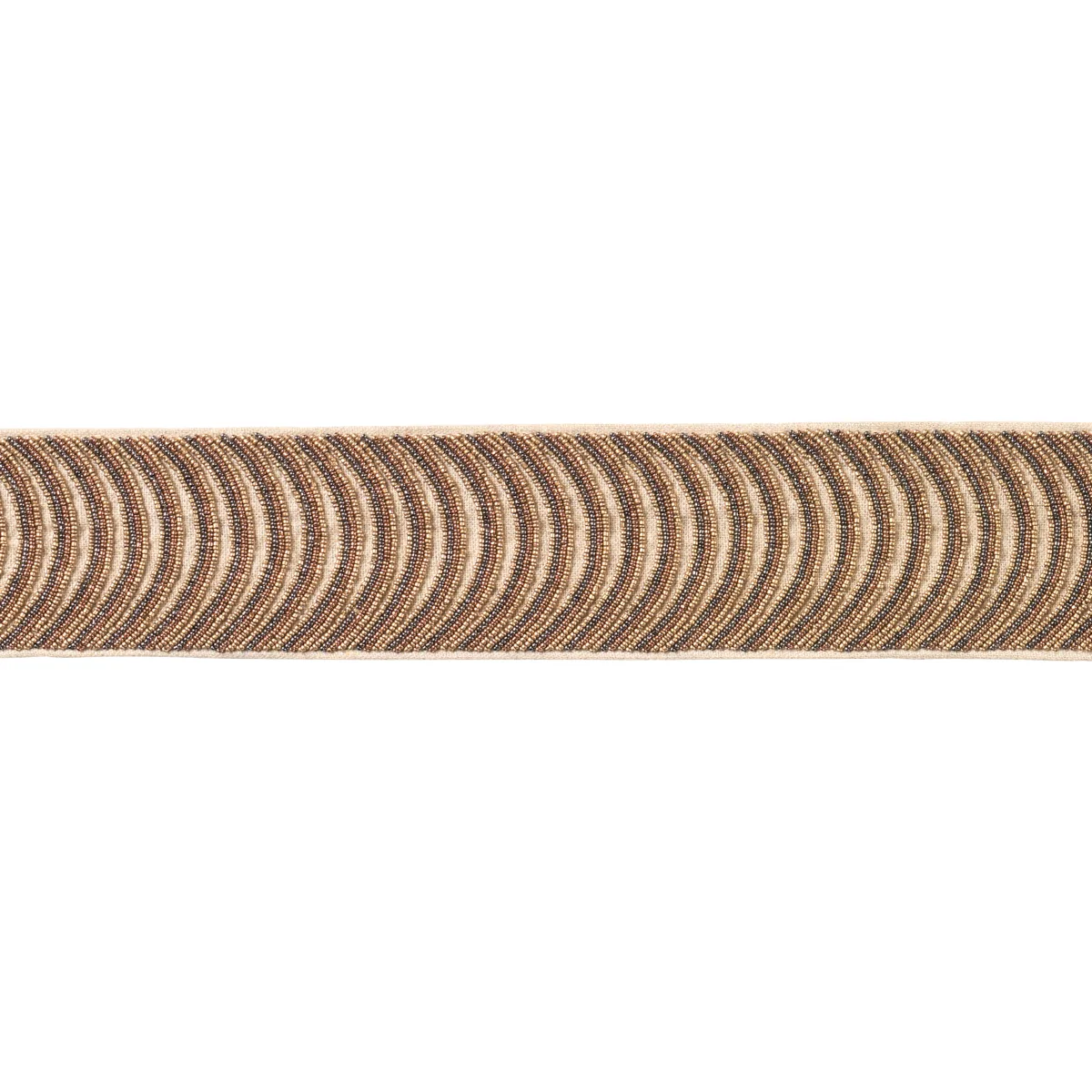 Schumacher Ziegfeld Hand Beaded Tape trim in Gilt (85571)