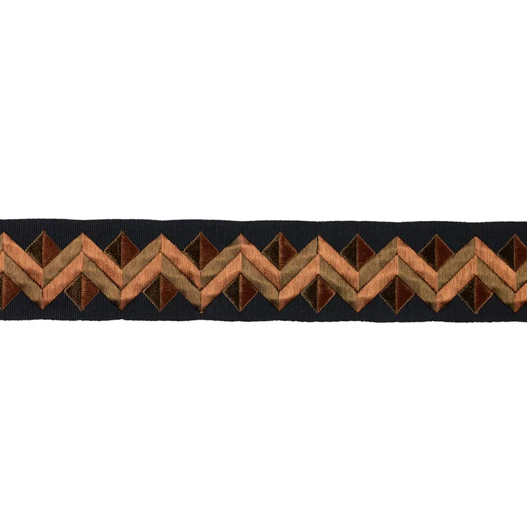 Schumacher Zigzag Moderne Tape trim in Goldstone (85583)