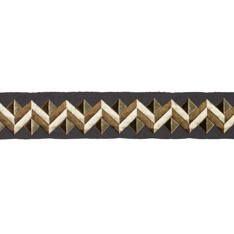 Schumacher Zigzag Moderne Tape trim in Onyx (85582)