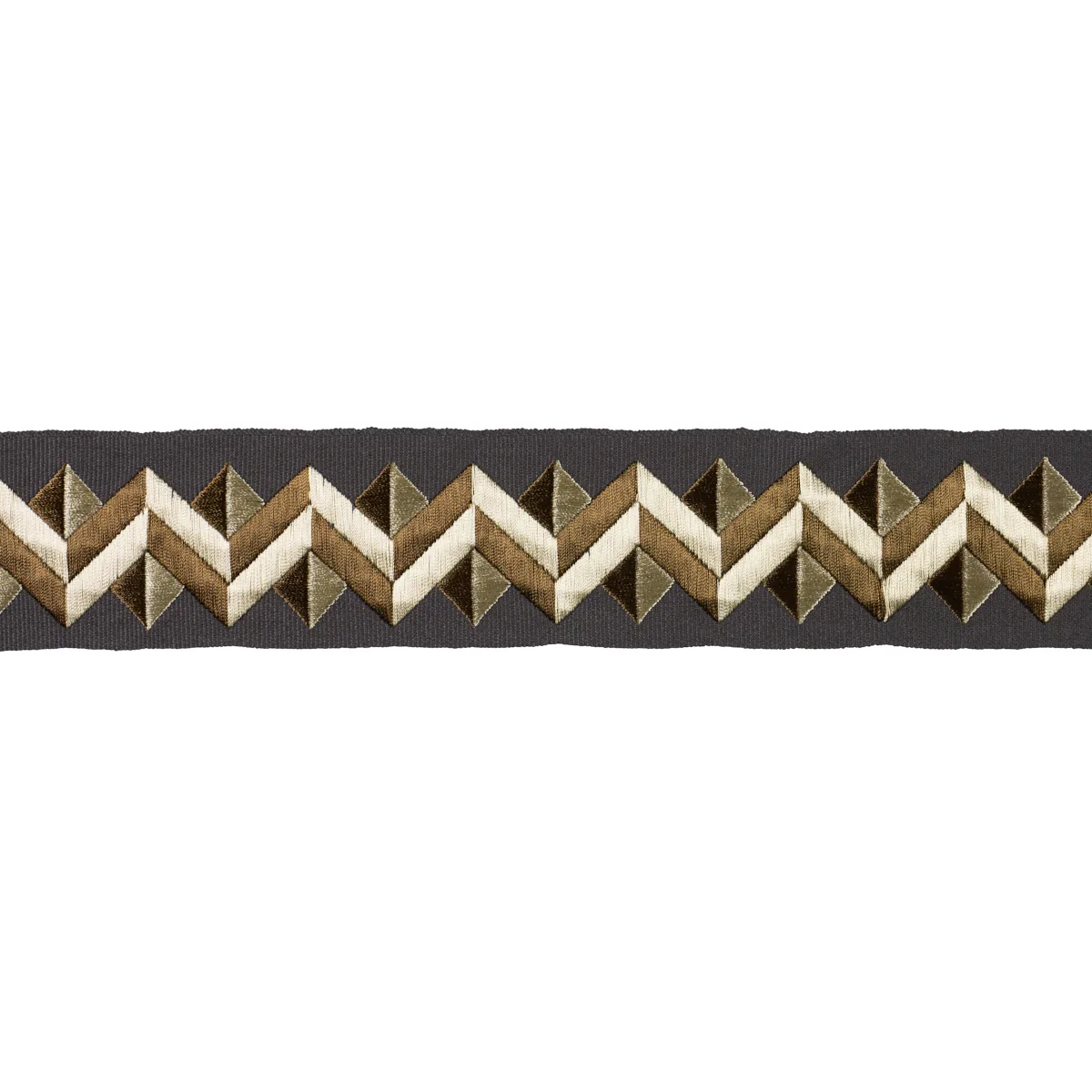 Schumacher Zigzag Moderne Tape trim in Onyx (85582)