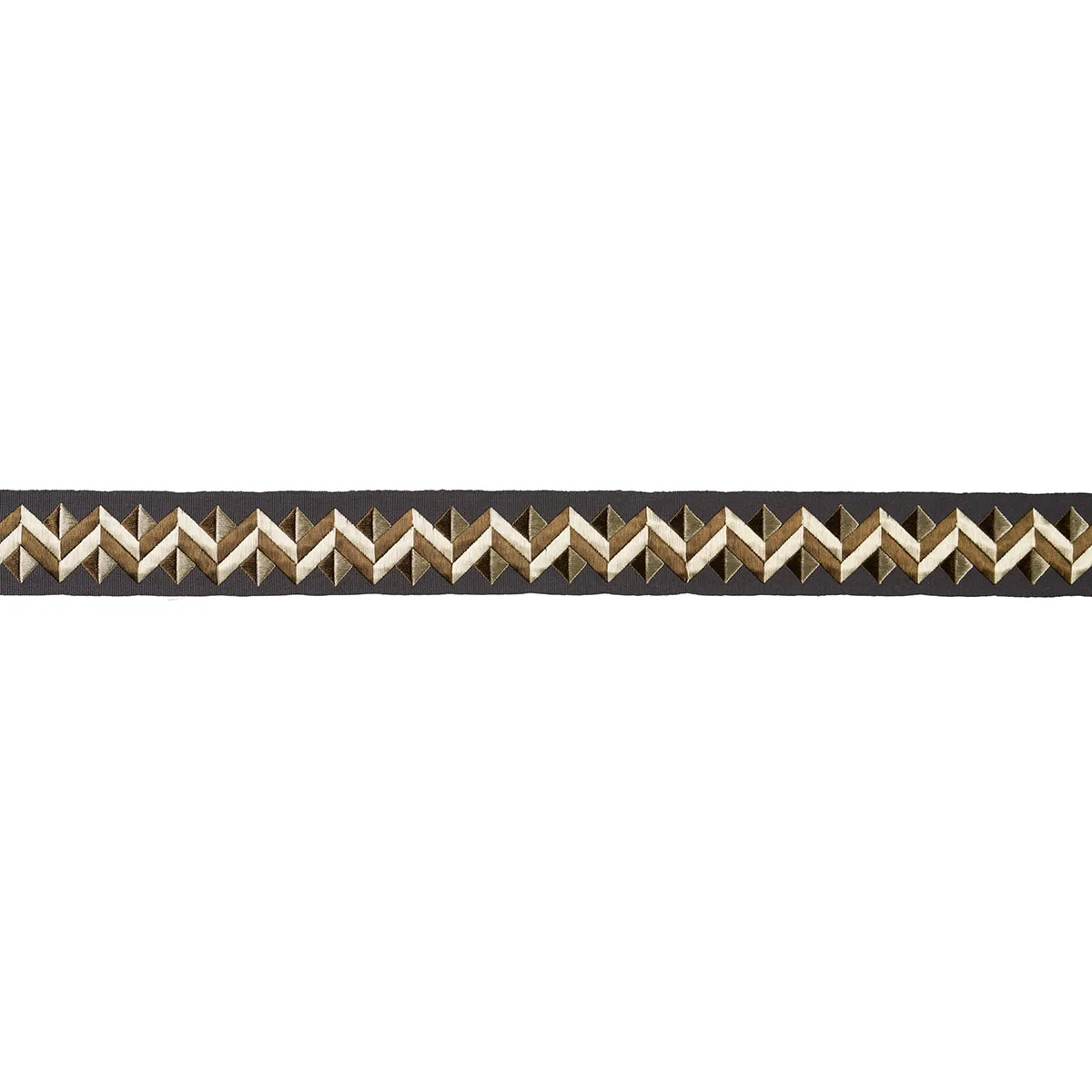 Schumacher Zigzag Moderne Tape trim in Onyx (85582)