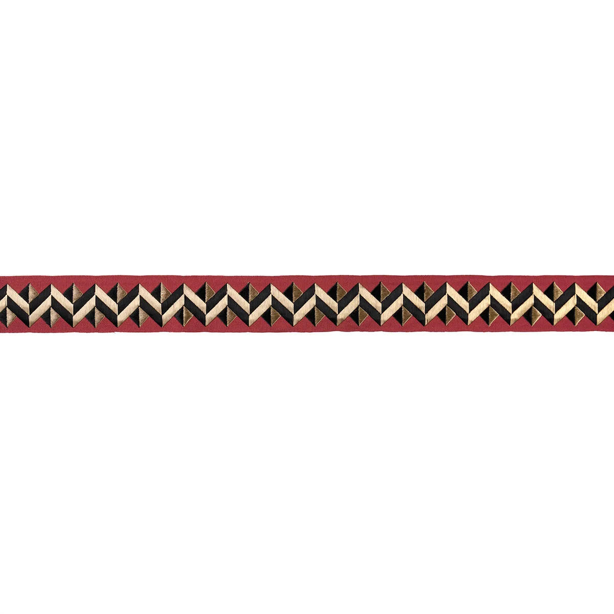 Schumacher Zigzag Moderne Tape trim in Red (85580)