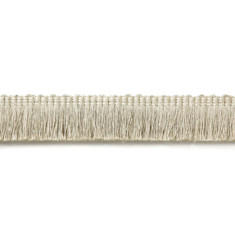 Schumacher Zoe Linen Ruche trim in Greige (65442)