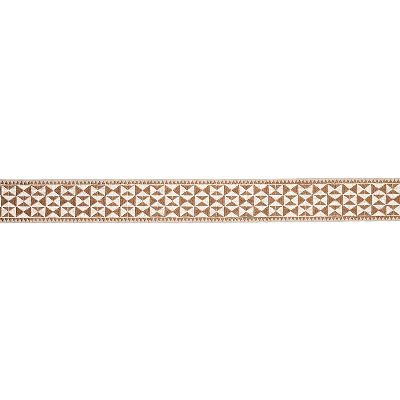 Schumacher Zulma Embroidered Tape trim in Sand (80192)