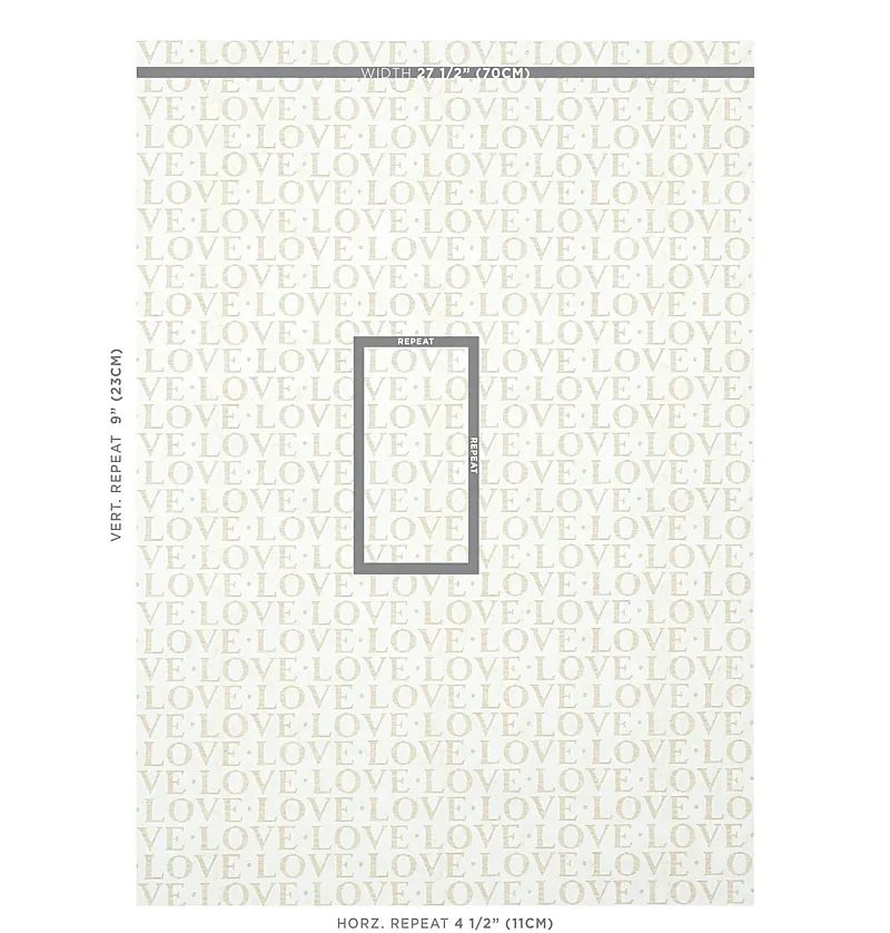 A LOVE SUPREME NEUTRAL Schumacher Wallpaper wallpaper - SKU 5011970