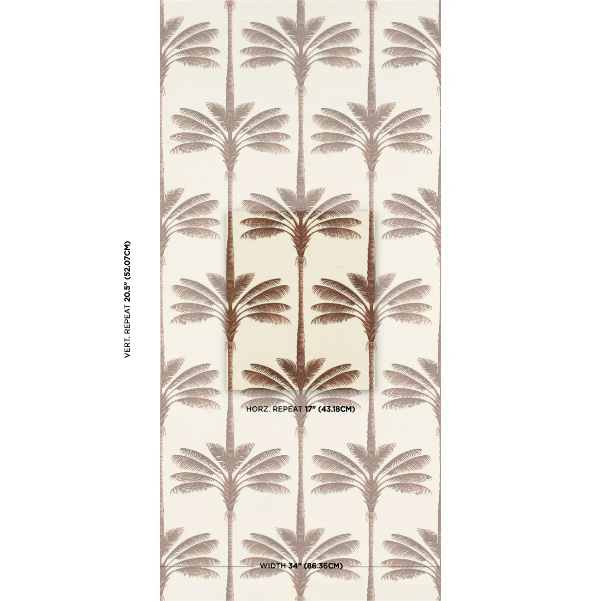A PALM IS A PALM SISAL CHOCOLATE MEETS TOBACCO Schumacher Wallpaper wallpaper - SKU 5016960