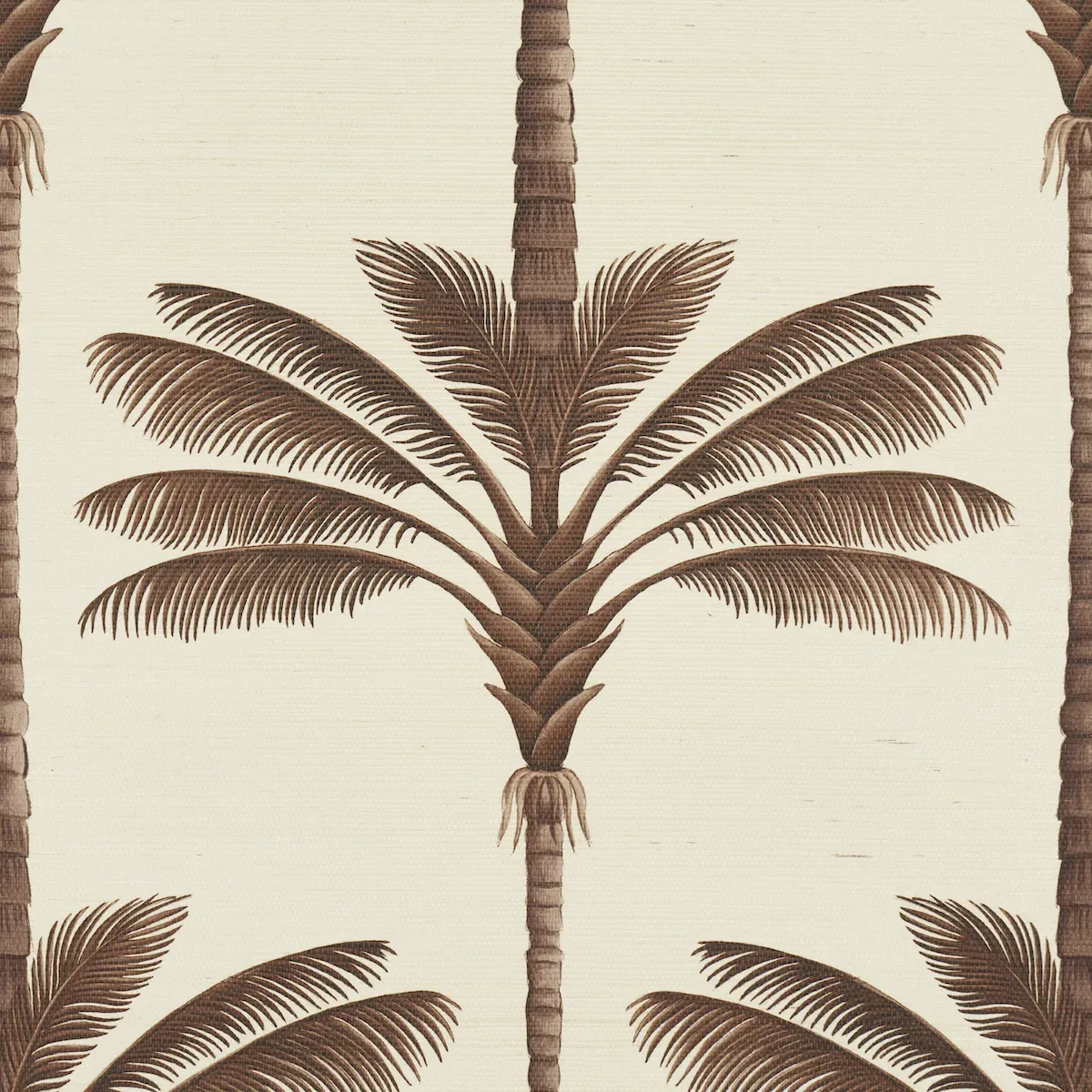 A PALM IS A PALM SISAL - CHOCOLATE MEETS TOBACCO Schumacher A PALM IS A PALM SISAL CHOCOLATE MEETS TOBACCO Schumacher Wallpaper wallpaper - SKU 5016960