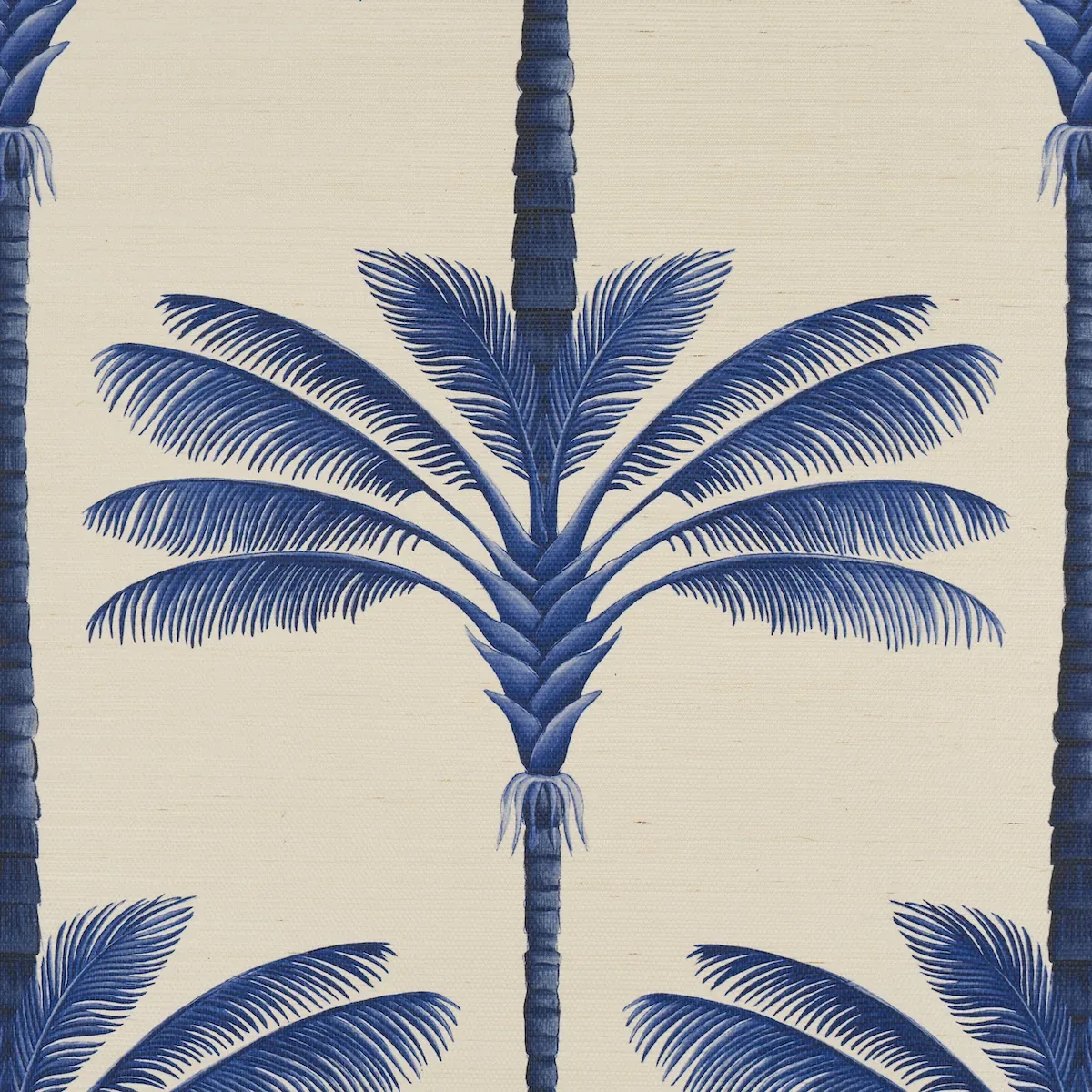 A PALM IS A PALM SISAL INDIGO PALM GROVE Schumacher Wallpaper wallpaper - SKU 5016962