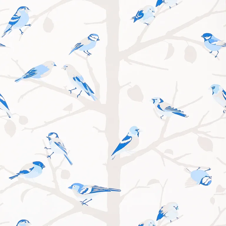 Schumacher A-TWITTER wallpaper, color BLUES, SKU 5005034