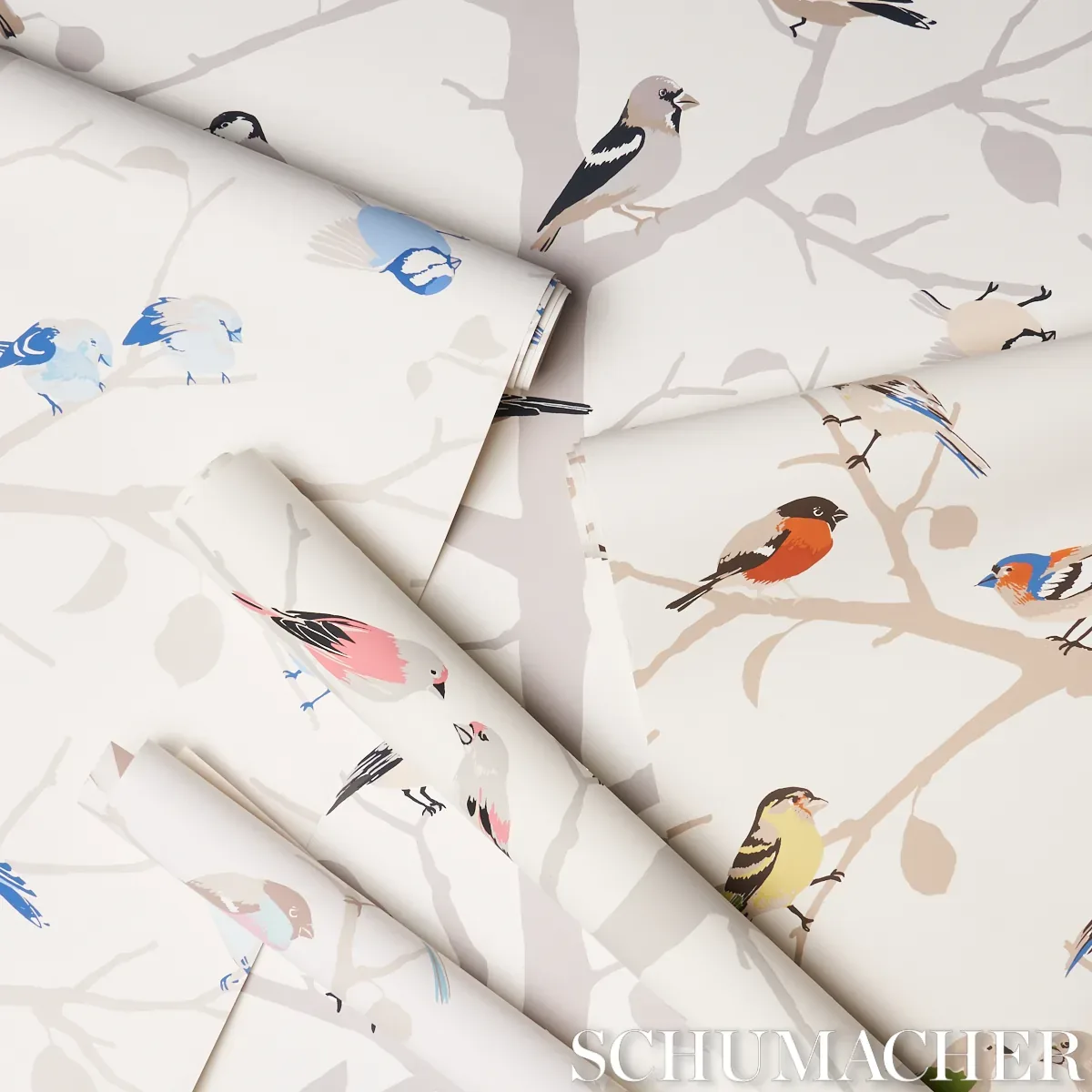 A-TWITTER BLUSH Schumacher Wallpaper wallpaper - SKU 5005032