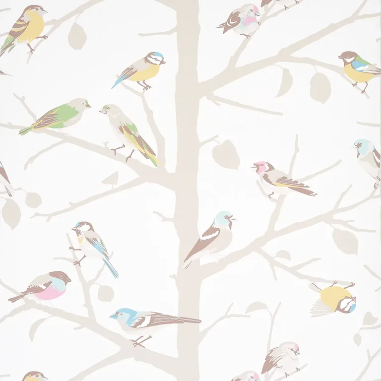 Schumacher A-TWITTER wallpaper, color SOFT MULTI, SKU 5005033