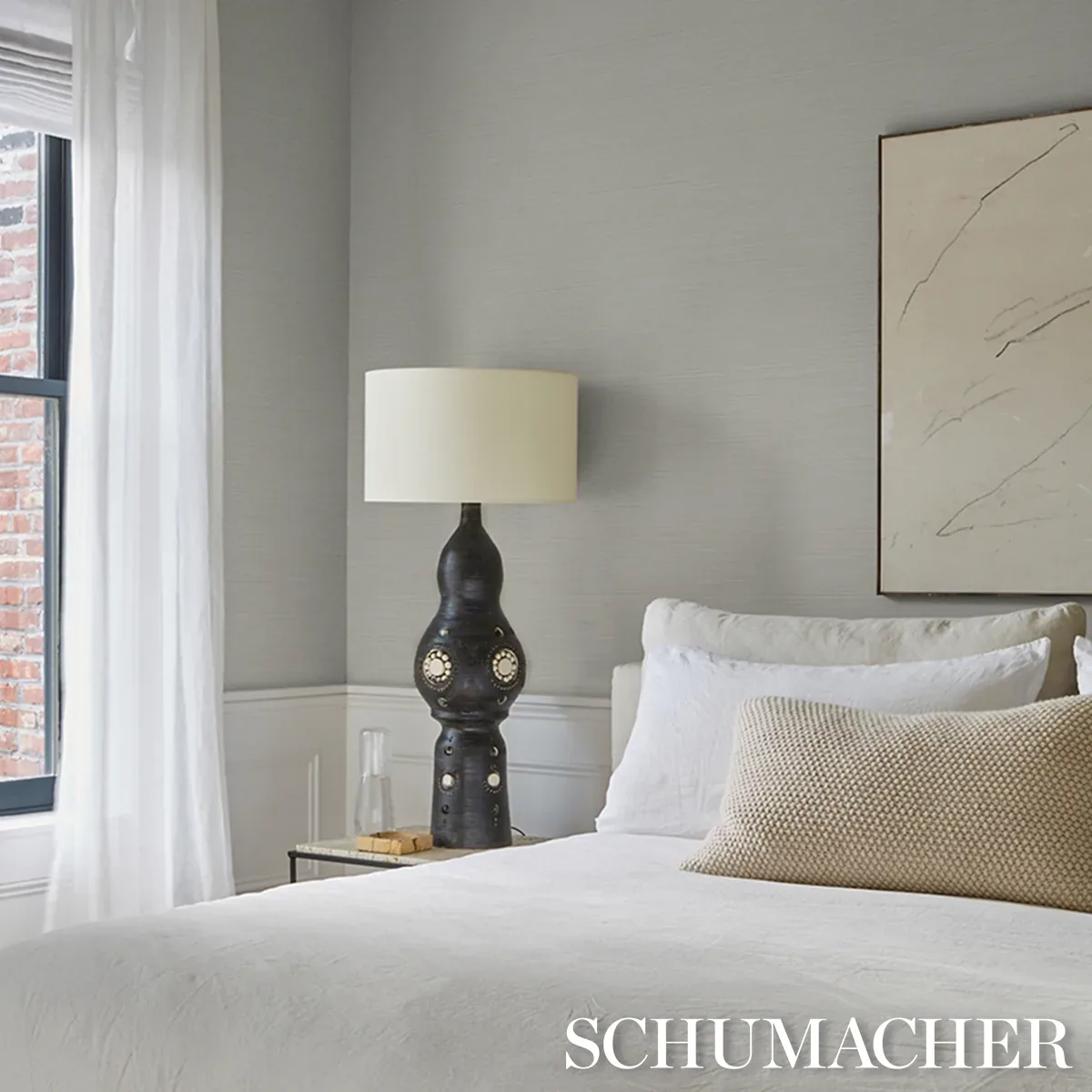 ABACA FINE WEAVE VINYL - NATURAL Schumacher Wallpaper | Wall ABACA FINE WEAVE VINYL NATURAL Schumacher Wallpaper wallpaper - SKU 5017480